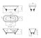 Cambridge Plumbing Acrylic Double Ended Clawfoot Bathtub 60" x 30" No Drillings PC Package