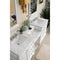 James Martin De Soto 82" Double Vanity Set Bright White with Makeup Table 3 cm Carrara Marble Top 825-V82-BW-DU-CAR