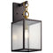 Kichler Lahden 21.75" 1 Light Outdoor Wall Light with Clear Seeded Glass Weathered Zinc 59007WZC