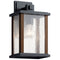 Kichler Marimount 12.75" 1 Light Outdoor Wall Light with Clear Ribbed Glass Black 59017BK