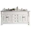 James Martin Brookfield 72" Bright White Double Vanity with 3 cm Carrara Marble Top 147-V72-BW-3CAR