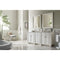 James Martin Bristol 72" Double Vanity Bright White with 3 cm Carrara Marble Top 157-V72-BW-3CAR