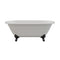 Cambridge Plumbing Cast Iron Double Ended Clawfoot Tub 60"x30" No Faucet Drill BRZ Feet