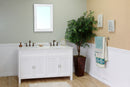 Bellaterra 60" Double Sink Vanity Wood White 600168-60W