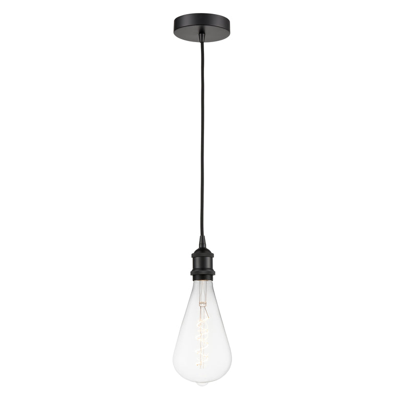 Edison Mini Pendant shown in the Matte Black finish