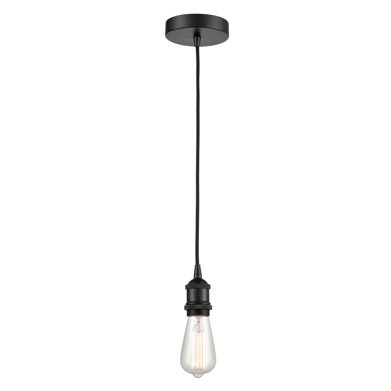 Edison Mini Pendant shown in the Matte Black finish