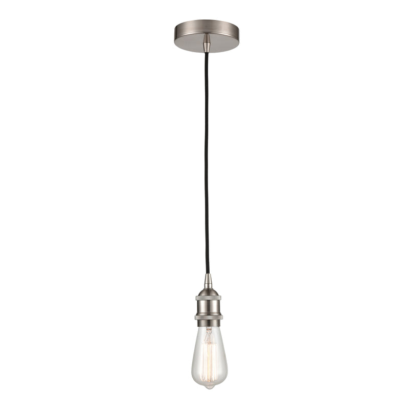 Edison Mini Pendant shown in the Satin Nickel finish