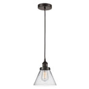 Cone Mini Pendant shown in the Oil Rubbed Bronze finish with a Clear shade