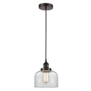 Bell Mini Pendant shown in the Oil Rubbed Bronze finish with a Clear shade