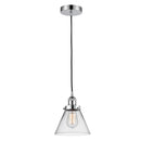 Cone Mini Pendant shown in the Polished Chrome finish with a Clear shade