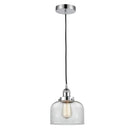 Bell Mini Pendant shown in the Polished Chrome finish with a Clear shade