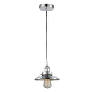 Railroad Mini Pendant shown in the Polished Chrome finish with a Polished Chrome shade