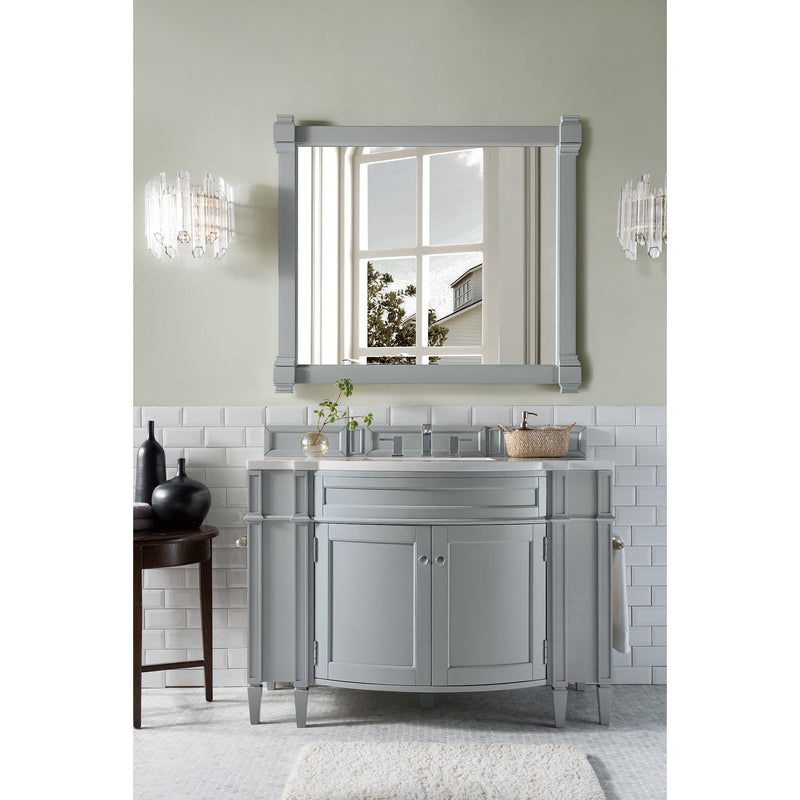 James Martin Brittany 46" Single Vanity Urban Gray with 3 cm Arctic Fall Solid Surface Top 650-V46R-UGR-AF