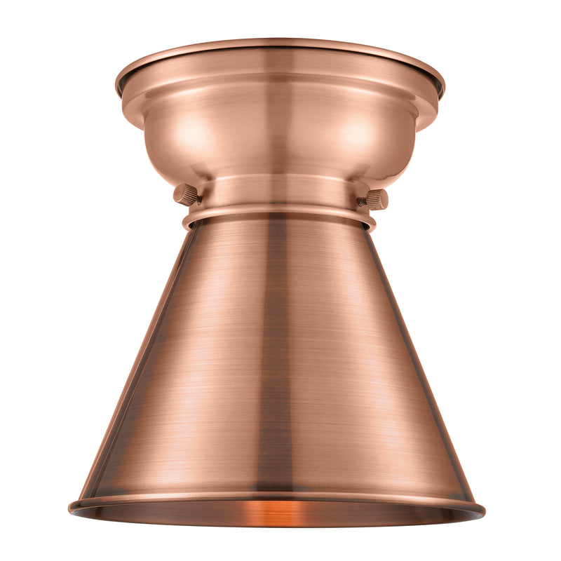 Appalachian Flush Mount shown in the Antique Copper finish with a Antique Copper shade