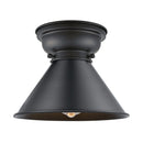 Briarcliff Flush Mount shown in the Matte Black finish with a Matte Black shade