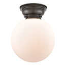 Beacon Flush Mount shown in the Oil Rubbed Bronze finish with a Matte White shade