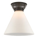 Cone Flush Mount shown in the Oil Rubbed Bronze finish with a Matte White shade