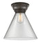 Cone Flush Mount shown in the Oil Rubbed Bronze finish with a Clear shade