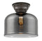 Bell Flush Mount shown in the Oil Rubbed Bronze finish with a Plated Smoke shade