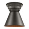 Appalachian Flush Mount shown in the Oil Rubbed Bronze finish with a Oil Rubbed Bronze shade