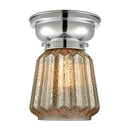 Chatham Flush Mount shown in the Polished Chrome finish with a Mercury shade