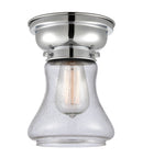 Bellmont Flush Mount shown in the Polished Chrome finish with a Seedy shade