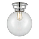 Beacon Flush Mount shown in the Polished Chrome finish with a Clear shade