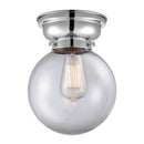 Beacon Flush Mount shown in the Polished Chrome finish with a Clear shade