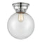 Beacon Flush Mount shown in the Polished Chrome finish with a Seedy shade