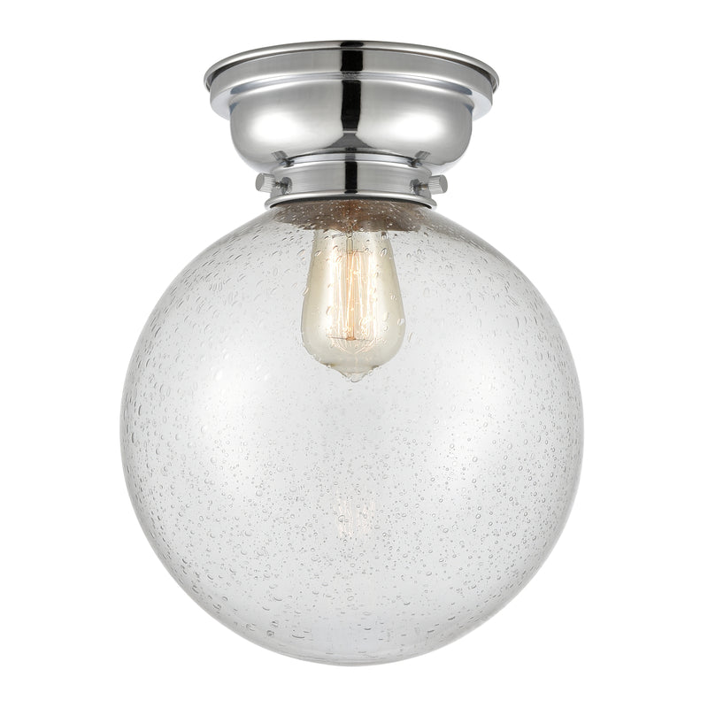 Beacon Flush Mount shown in the Polished Chrome finish with a Seedy shade