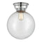 Beacon Flush Mount shown in the Polished Chrome finish with a Seedy shade