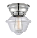 Oxford Flush Mount shown in the Polished Chrome finish with a Clear shade