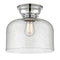 Bell Flush Mount shown in the Polished Chrome finish with a Seedy shade