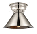 Briarcliff Flush Mount shown in the Polished Nickel finish with a Polished Nickel shade