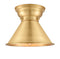 Briarcliff Flush Mount shown in the Satin Gold finish with a Satin Gold shade