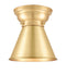 Appalachian Flush Mount shown in the Satin Gold finish with a Satin Gold shade