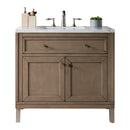 James Martin Chicago 36" Whitewashed Walnut Single Vanity with 3 cm Carrara Marble Top 305-V36-WWW-3CAR