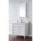 James Martin Brittany 36" Bright White Single Vanity with 3 cm Classic White Quartz Top 650-V36-BW-3CLW