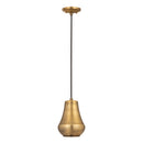 Hartford Mini Pendant shown in the Brushed Brass finish with a Brushed Brass shade