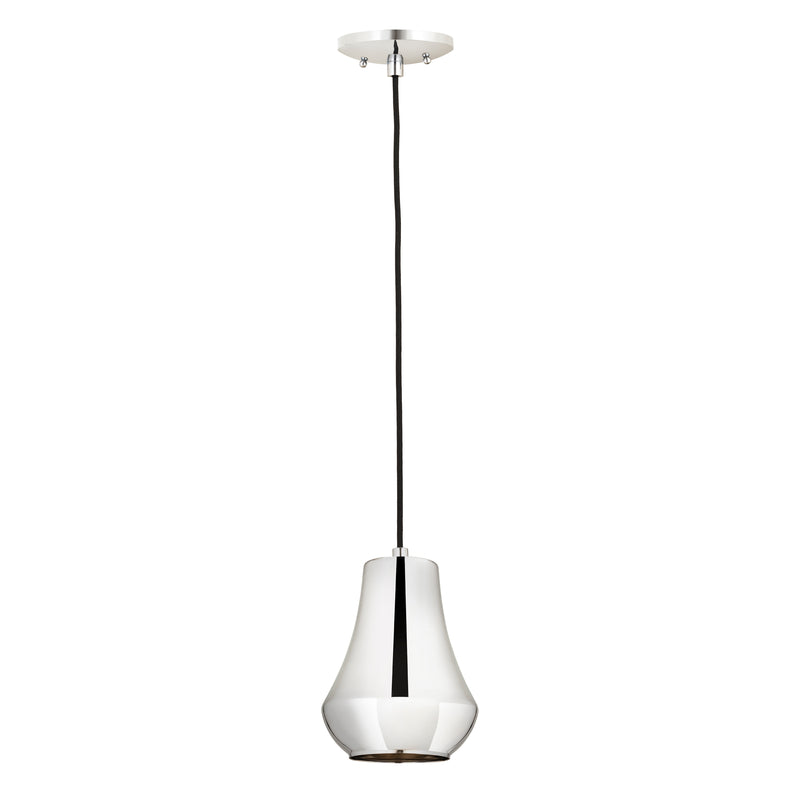 Hartford Mini Pendant shown in the Polished Nickel finish with a Polished Nickel shade