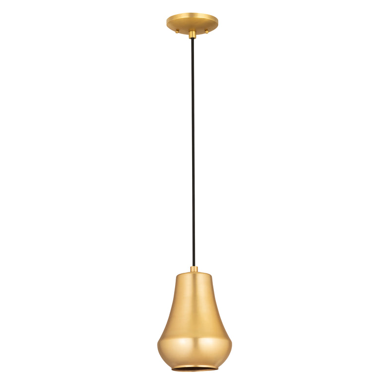 Hartford Mini Pendant shown in the Satin Gold finish with a Satin Gold shade