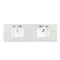 James Martin Savannah 72" Double Vanity Cabinet Bright White with 3 cm Eternal Jasmine Pearl Quartz Top 238-104-V72-BW-3EJP