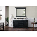 James Martin Brookfield 60" Antique Black Single Vanity with 3 cm Carrara Marble Top 147-114-5331-3CAR