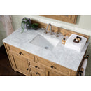 James Martin Copper Cove 48" Driftwood Patina Single Vanity with 3 cm Carrara Marble Top 300-V48-DRP-3CAR