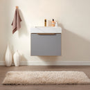 Alicante 24" Single Sink Bath Vanity in Blue with White Sintered Stone Top and Mirror