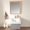 Alicante 24" Single Sink Bath Vanity in Blue with White Sintered Stone Top and Mirror