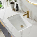 Alicante 48M" Vanity in Classic Blue with White Sintered Stone Countertop and undermount sink With Mirror