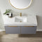 Alicante 48M" Vanity in Classic Blue with White Sintered Stone Countertop and undermount sink With Mirror