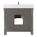 Villareal 36" Single Bath Vanity with Composite Stone Top in White, White Farmhouse Basin