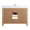 Villareal 48" Single Bath Vanity with Composite Stone Top in White, White Farmhouse Basin